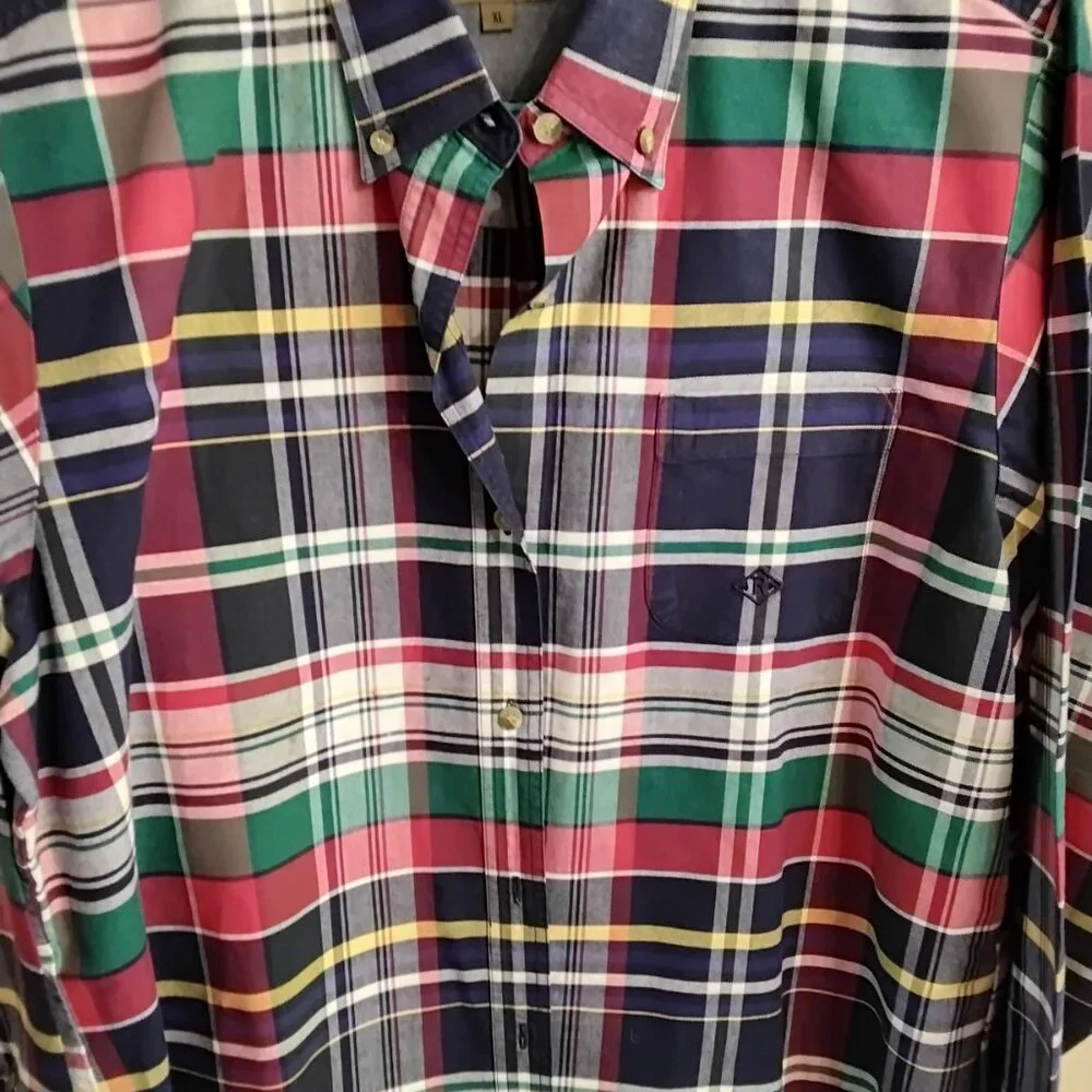 Colorful Roper Women's Plaid Button-Up Shirt Size XL EUC - Picture 2 of 4